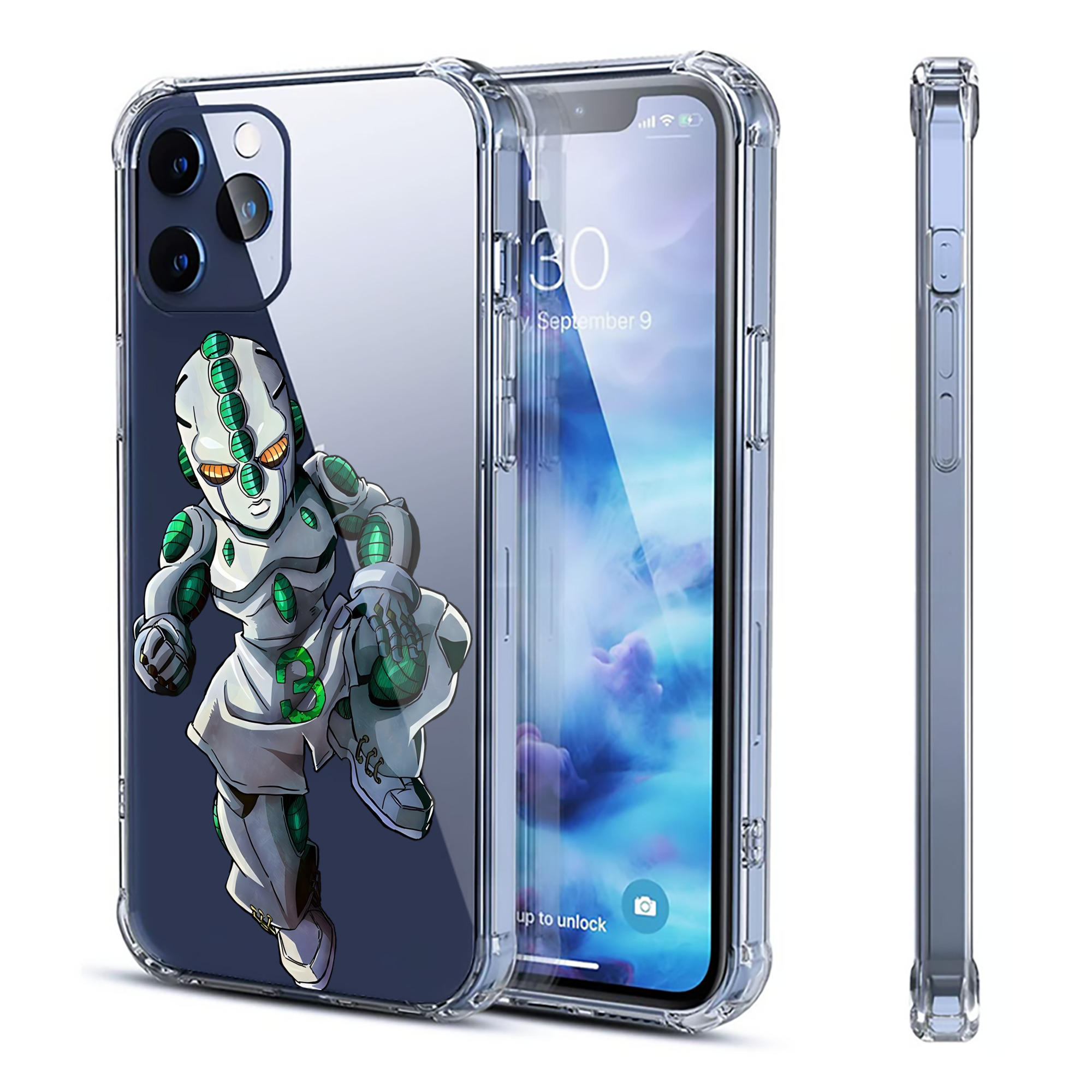 （画像用） ジョジョの奇妙な冒険 広瀨康一 JoJo's Bizarre Adventure Hirose Koichi 【iPhone 12シリーズ対応】透明スマホケース（クリアソフトケース）